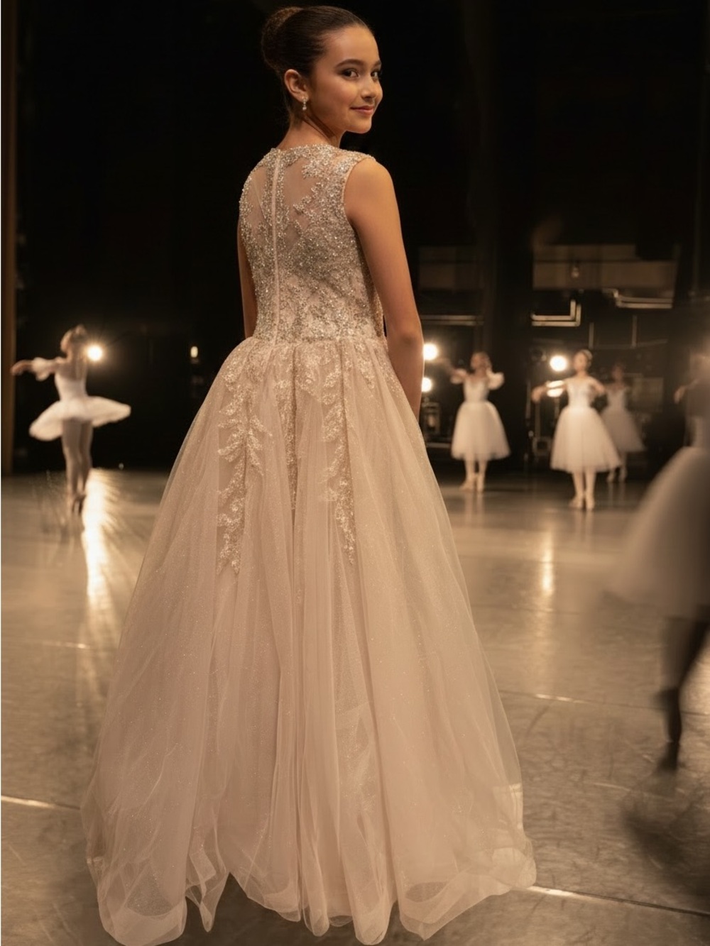Mac Duggal Rose Pink Girls Formal Gown, Dance Recitals, Weddings, Special Events
